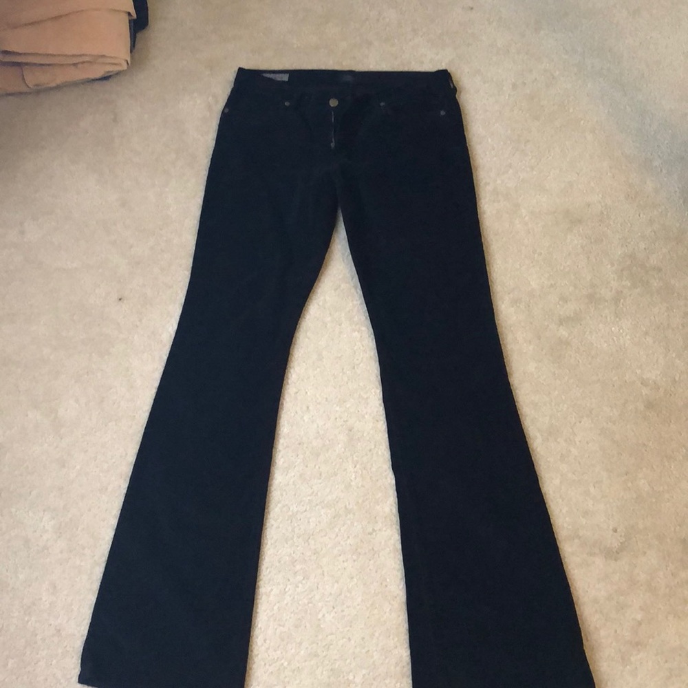 Black velvety pants